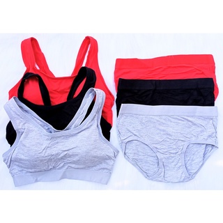 (Xả kho) Bộ đồ lót Áo bra lá Cotton có mút mỏng, thấm mô hôi