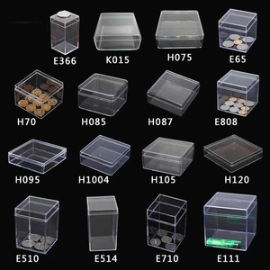 Acrylic Cao Trong Suốt Nhựa Hộp Nhỏ mini Dễ Thương Hộp Bảo Quản Trong Suốt Hộp Nhựa DIY Trang Sức Pha Lê Hiển Thị Hoàn Thiện Hộp Vuông Hình Chữ Nhật
