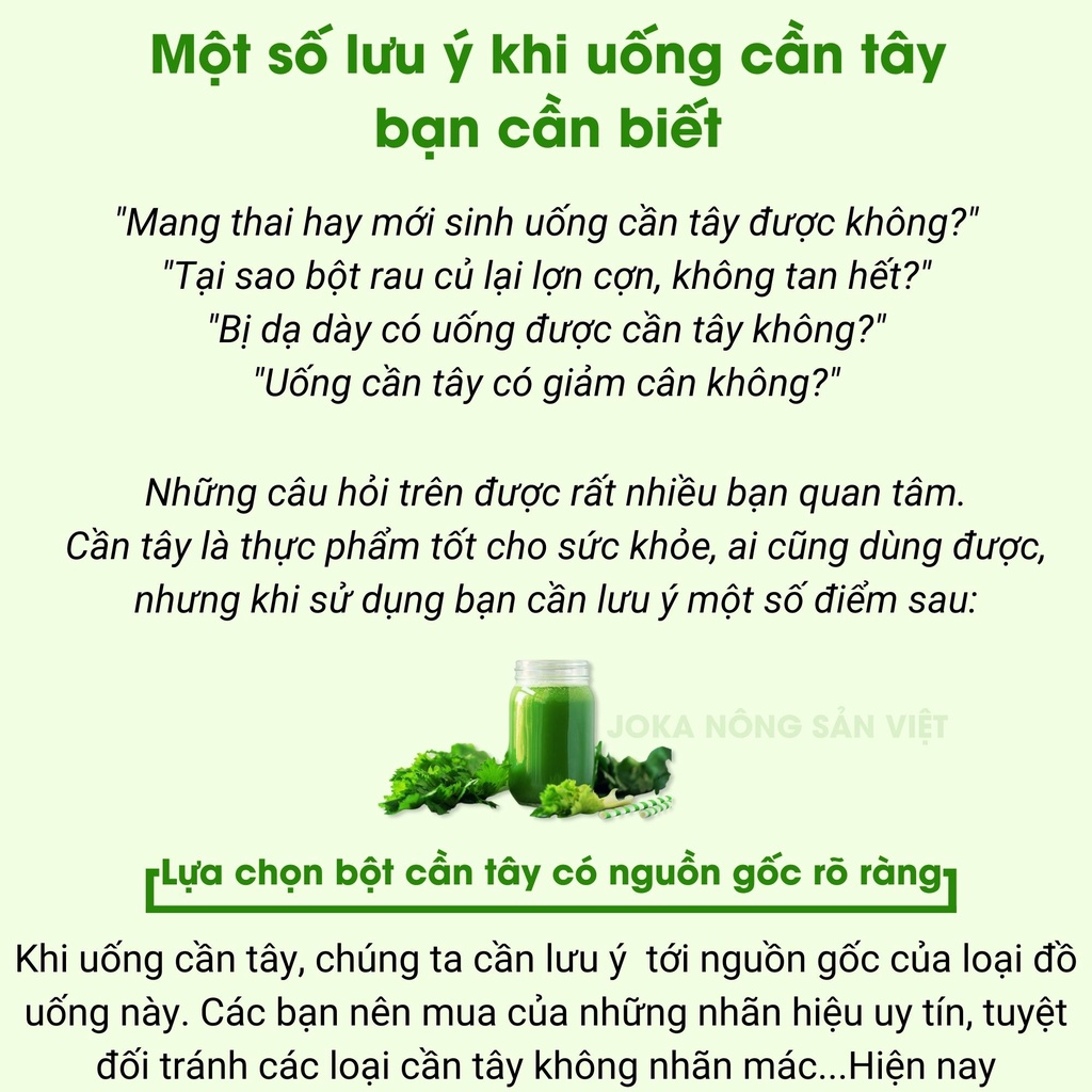 Mô tả Bột cần tây detox nguyên chất sấy lạnh Dalahouse bột rau củ hữu cơ đạt chuẩn Châu Âu - 6