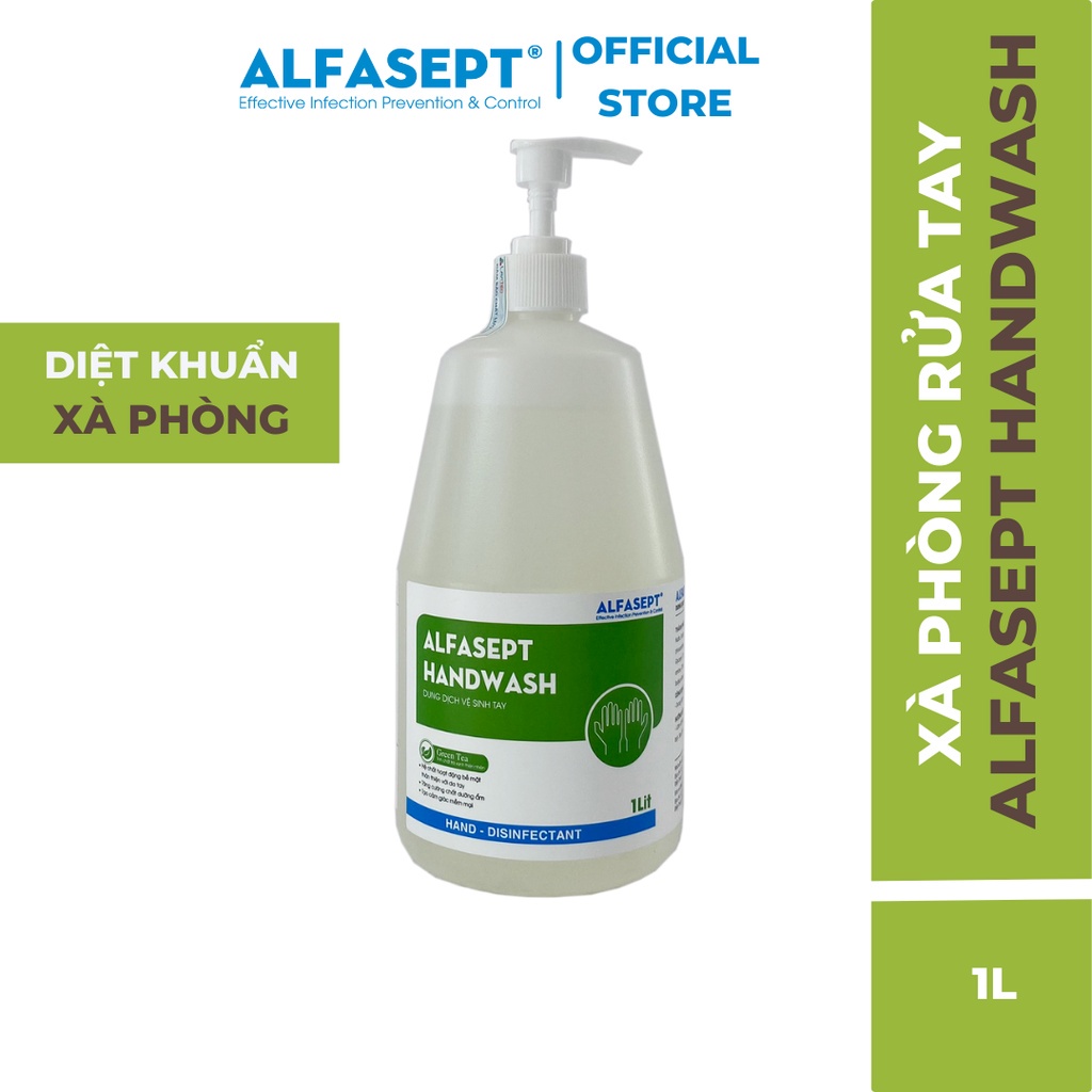 Mô tả Xà Phòng Rửa Tay ALFASEPT Handwash Chiết Xuất Lá Trà Xanh Thân Thiện Với Da, Giúp Sát Khuẩn Nhanh Chóng, Hiệu Quả - 1