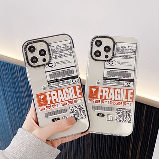 Dành Cho iPhone 15 14 16 Pro Max Ốp Lưng TPU Mềm iPhone 12 13 Pro MAX Ốp Lưng Nhãn FRAGILE Trong Suốt Cho iPhone 11 7 / 8Plus / X / XR / Xs Max