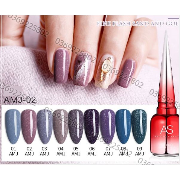 SET SƠN gel NHŨ GIẢ BỘT mã AMJ 9 chai đỏ nhọn 15ml siêu HOT siêu xịn