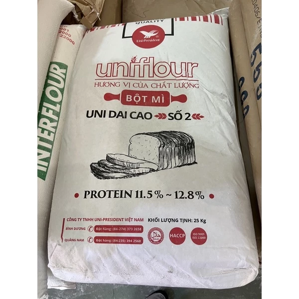 BỘT MÌ UNI DAI THẤP SỐ 2 PROTEIN 9%-10%