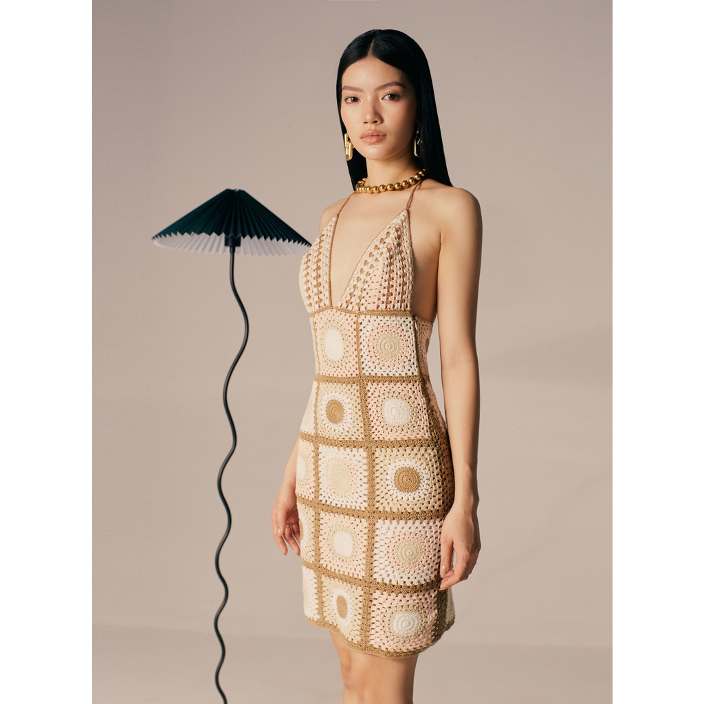 Nudieye – Đầm dây len Margot Crochet Mini Dress