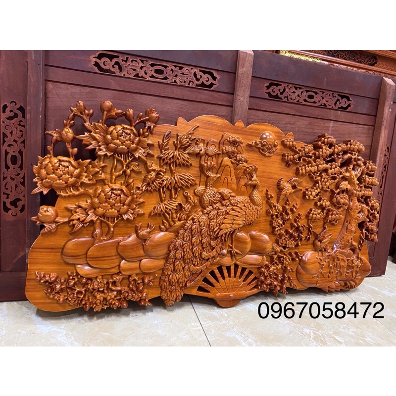 Tranh quạt phu thê viên mãn sơn pu cao cấp