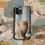 Ốp Lưng iPhone Mèo Cute Phô Mai Que Mặt Kính Nano Dẻo