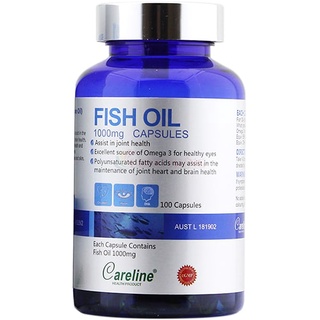 Viên uống Careline Fish Oil 1000mg hỗ trợ tim mạch trí não (100 viên)