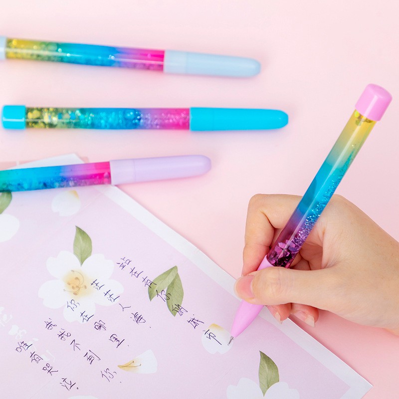 3 Bút Nước Mực Đen Nhũ Chảy Thường- Nắp Vuông