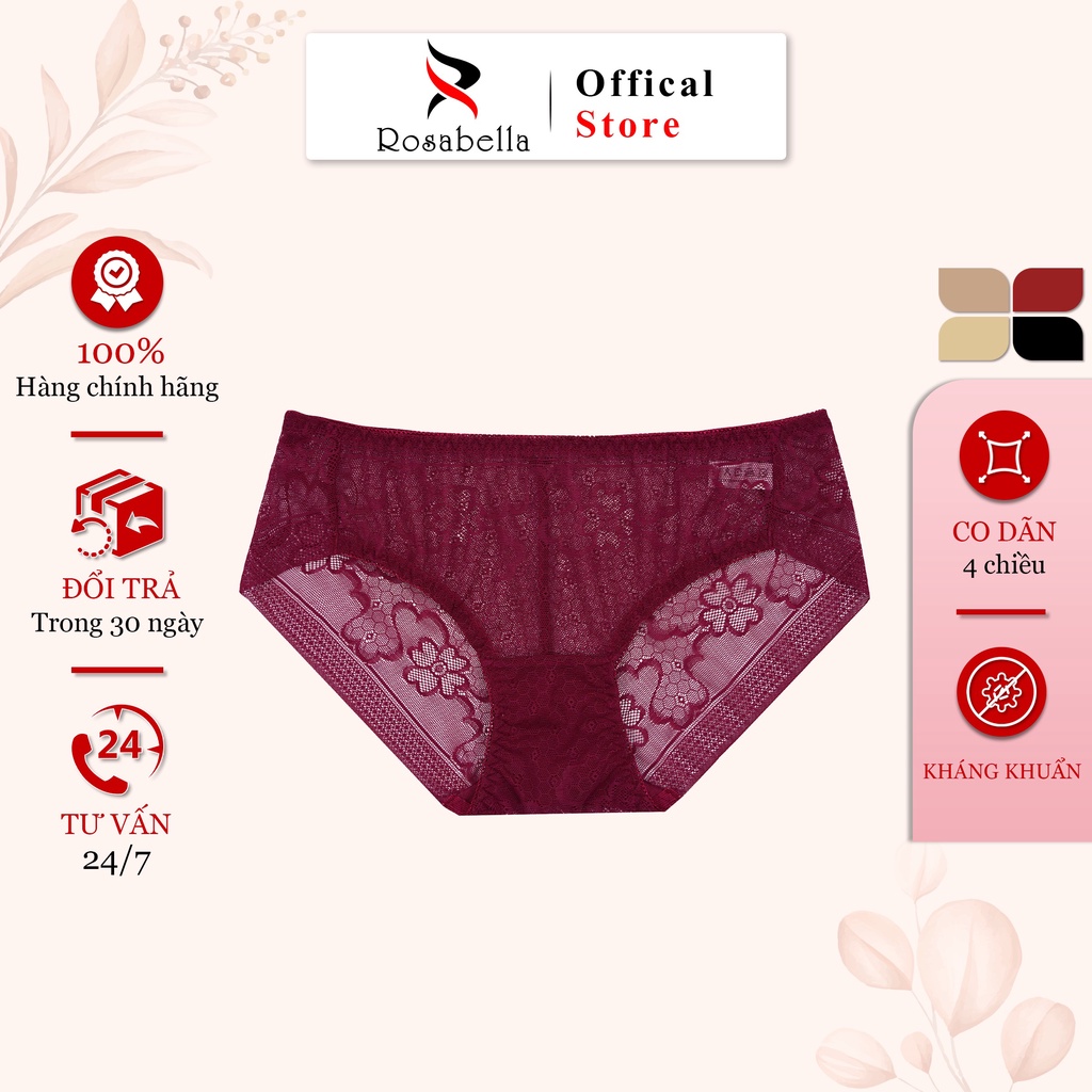 Ảnh Quần Lót Nữ Phối Ren ROSABELLA Chất Liệu Cao Cấp Không Kích Ứng Thiết Kế Cạp Trung Ôm Mông RS26 3