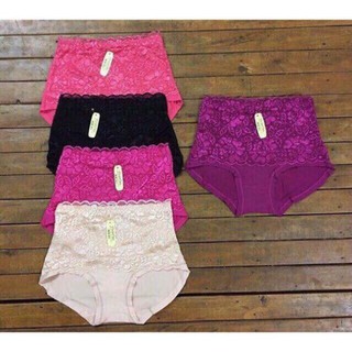Set 5 Quần Lót Nữ Cỡ Đại(60-72kg) Cạp Cao Kèm Gen Bụng Ren Cotton Mềm Mại