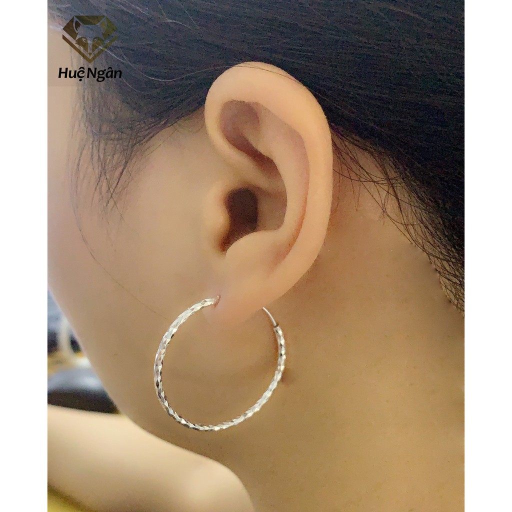 Ảnh Bông tai bạc Ý 925 Huệ Ngân - Vòng to xinh RYE30C14101 3