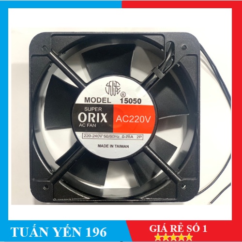 Quạt hút 220V SUPER ORIX 15x15 Vuông ( Đen ) Tem Cam | Shopee Việt Nam