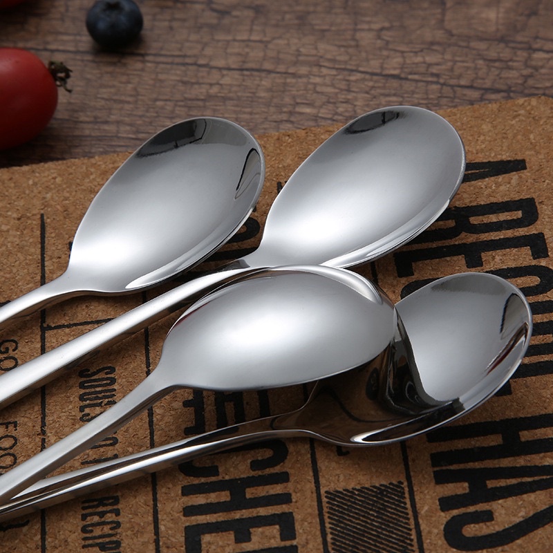 Sét 5 Chiếc Thìa Muỗng Inox 304 Hàn Quốc sáng bóng (20.5cm) - C04