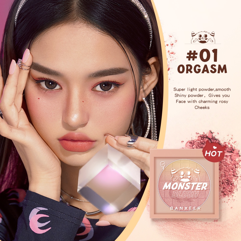 Mô tả Phấn Má Hồng BANXEER Monster 6 Màu Tùy Chọn 34g - 5