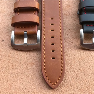 Dây Đeo Đồng Hồ Thể Thao Bằng Da Mềm 18mm 20mm 22mm 24mm Phong Cách Vintage