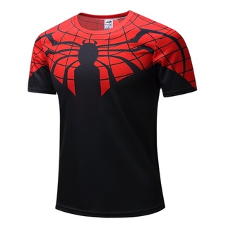 Áo nam In Hình Siêu Anh Hùng Spiderman 3D Chất Liệu Thấm Hút Nhanh Chóng