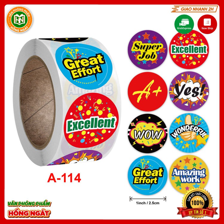 Sticker Cuộn⭐gồm 500 sticker hình dán dễ thương đồ dùng của giáo viên ...