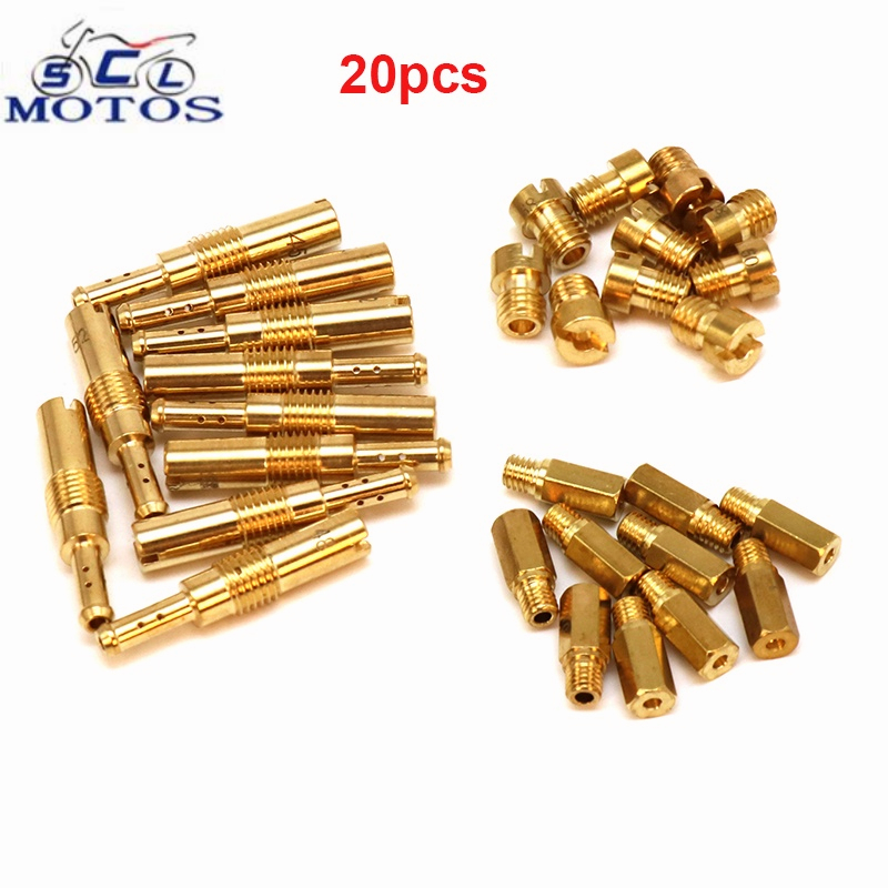 20pcs Carburetor Main/Slow Pilot Jet Set Replacement For PWK PWM PE 24