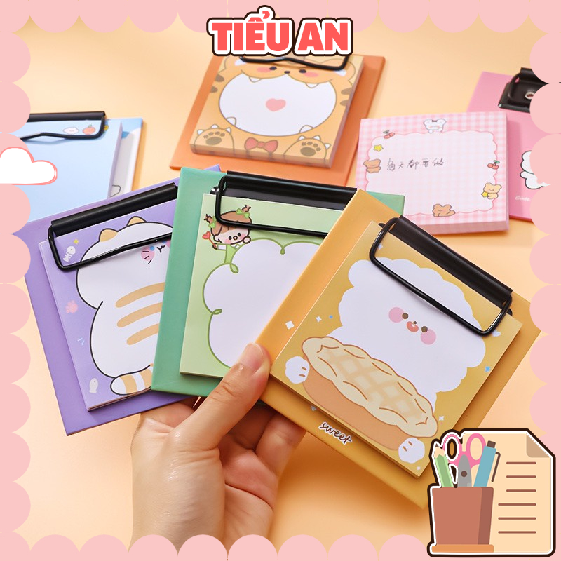 Giấy Note kèm bìa mini hình cảnh 30 Tờ (8x8 cm) - Giấy ghi chú nhanh ...