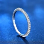 Kim Cương Nhân Tạo Moissanite Nhật bản hàn quốc đơn giản Kim cương 925 mu-sang hàng Kim cương nhẫn thời trang thời trang nhẫn nữ trang thời trang cao cấp mới quà tặng sinh nhật bạn gái của valentine — ảnh 2