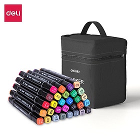 BÚT MÀU MAKER DELI KÈM TÚI VẢI XINH XẮN - 30/40/60/80 MÀU | Shopee Việt Nam