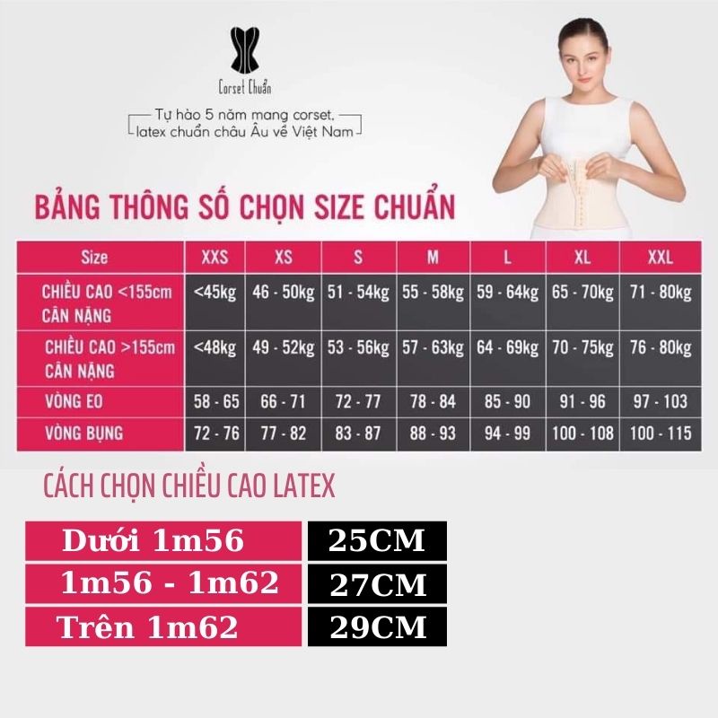 Ảnh Đai nịt bụng giảm mỡ định hình eo thon Latex Corset Chuẩn Châu Âu truyền thống màu da phiên bản không viền chữ 3