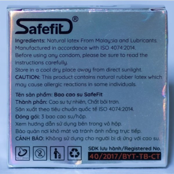Ảnh Bao Cao Su SAFEFIT 003 Siêu Mỏng Ôm Trọn Hộp 3 Bao 3