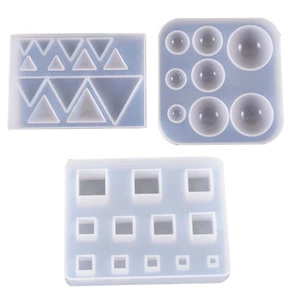 Yoo Handmade Bông Tai Mặt Dây Chuyền Khuôn Silicon Nhựa UV DIY Đá Quý Làm Khuôn Thủ Công