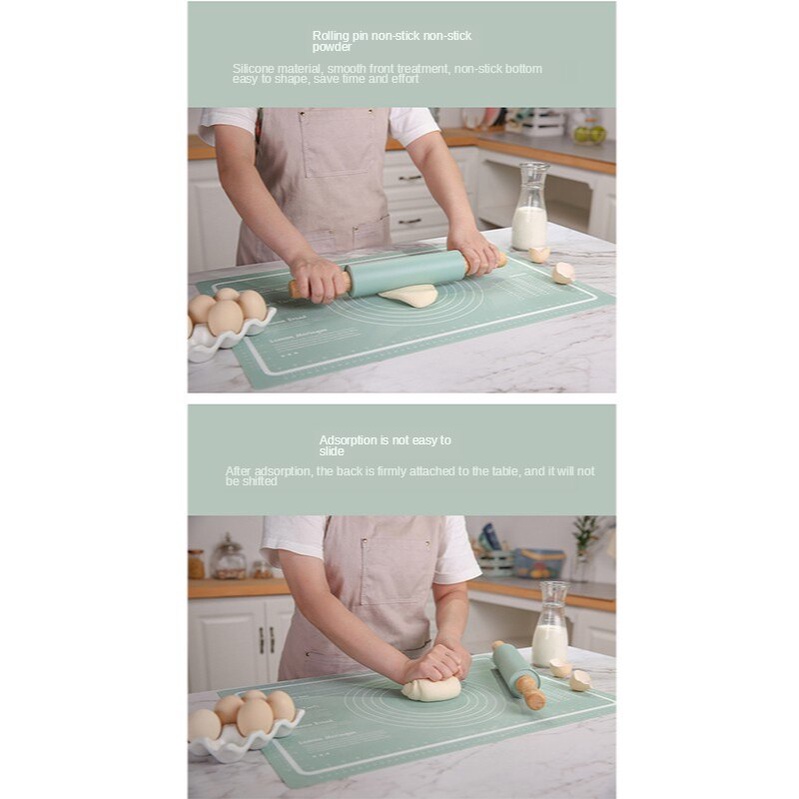 Tấm Lót Làm Bánh Silicone Chống Dính Đa Năng - Silicone Baking Mat for Pastry/Dough/Bread/Pizza (Food Grade, Không Mùi)
