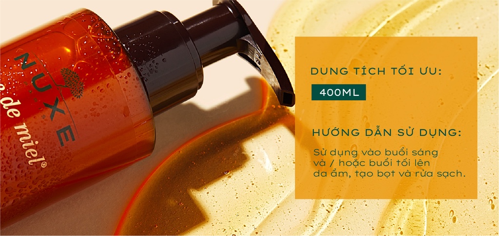 Mô tả Gel rửa mặt và tắm toàn thân Nuxe Rêve de Miel 400ml - 4