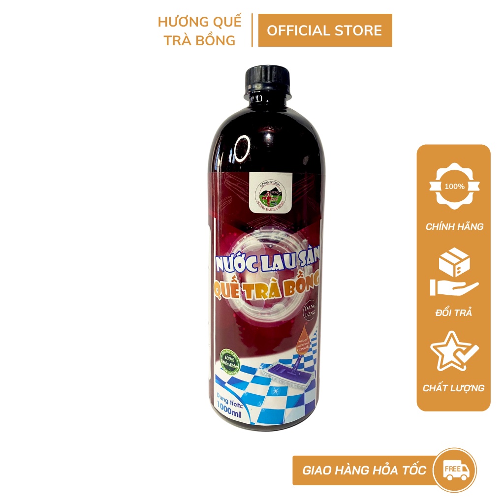 Ảnh Nước Lau Sàn Quế Trà Bồng Lỏng X5 Tinh Dầu Quế 1000ml 1