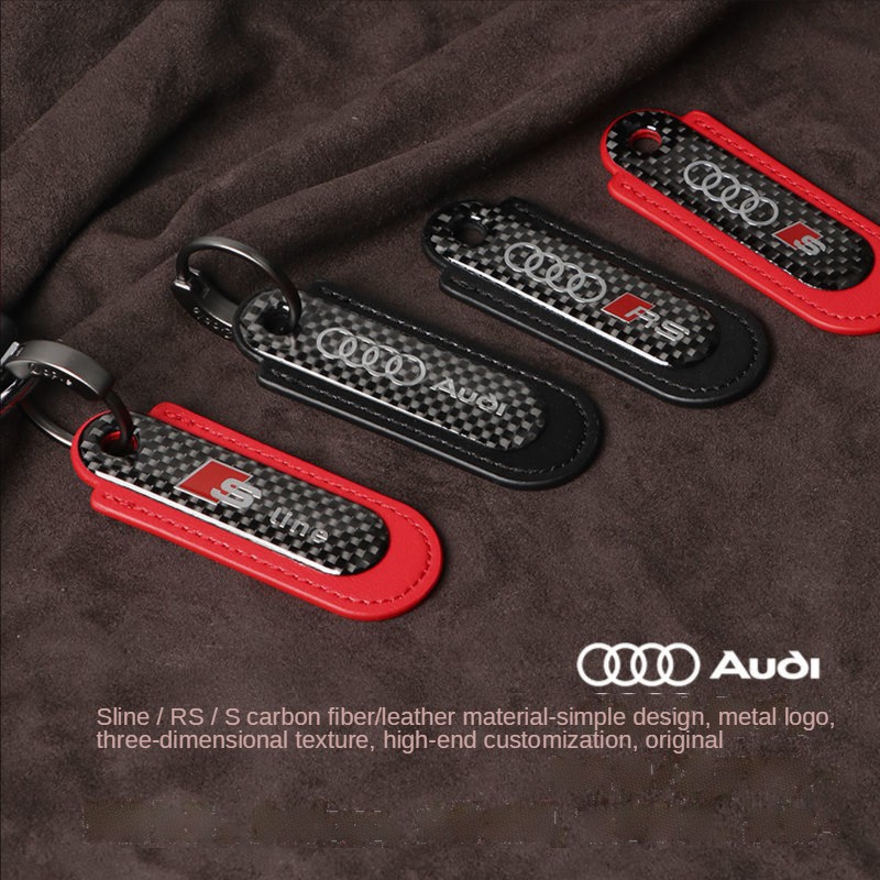 [Sợi carbon thật] Móc khóa ô tô mới Mặt dây chuyền sợi carbon thật cao cấp Mercedes-Benz BMW Audi Porsche Land Rover Honda Toyota