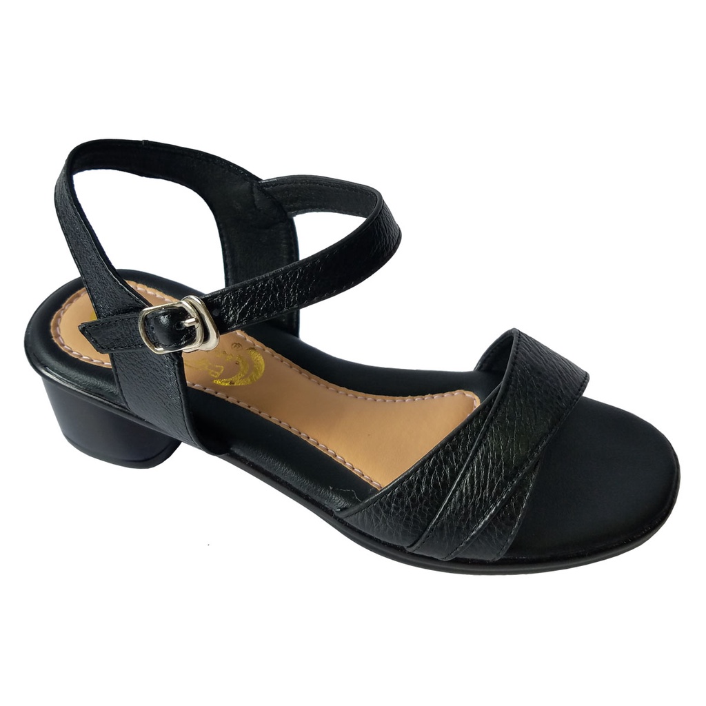 Giày Sandal Cao Gót Nữ Da Bò Thật BIGGBEN Cao 5 cm HKD539