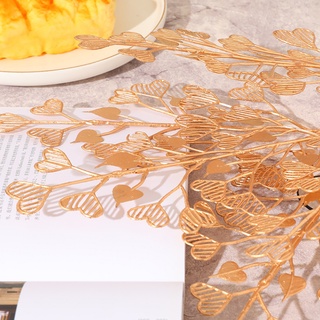 Cành Lá Giả, Cắm Điểm Phủ Sơn Nhũ Vàng Cao Cấp, Decor, Trang Trí Nhà Cửa, Khách Sạn, Văn Phòng