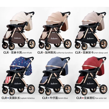 Xe đẩy em bé Benang có thể ngồi và nằm Ô gấp nhẹ cho bé Xe giảm xóc bốn bánh Xe đẩy hai chiều Xe đẩy trẻ em / Xe đẩy em