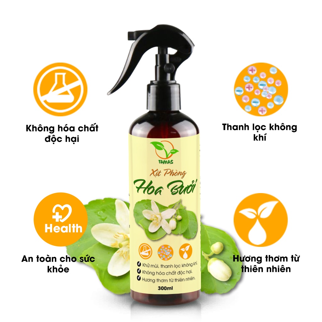 Ảnh Xịt Thơm Phòng Hương Hoa Bưởi 50ml-300ml TAMAS, Khử Mùi, Làm Thơm Phòng, Xua Đuổi Côn Trùng 1