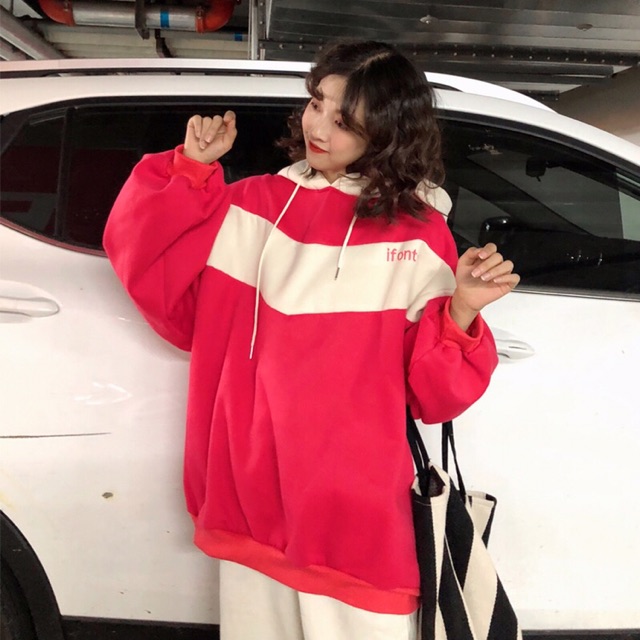 SẴN-Áo hodie Ulzzang mix màu form cực đẹp-Ảnh thật cuối