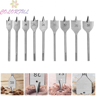 【COLORFUL】Drill Bit 20mm-38mm Flat Drills Flat Wood HRC50-HRC58 Special Designed