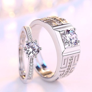 Tặng hộp Nhẫn cặp nạm đá zircon BHN90