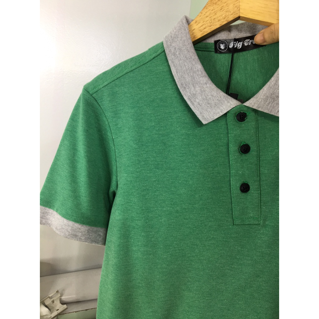 Set Gia Đình Fig Tree Thun Polo Màu Xanh Cốm Tươi Sáng Đón Hè, Chất Vải Dày Dặn, Co giãn, Nhiều size