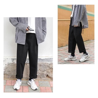 QUẦN KAKI ỐNG RỘNG -TAN -DÁNG SUÔNG PHONG CÁCH HÀN QUỐC-QT1-THỜI TRANG UNISEX-có size Nam Nữ dể phối đồ siêu đẹp màu đen