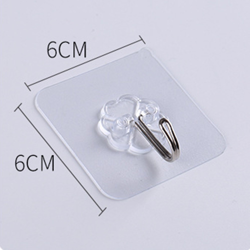 Set 10 móc dán tường trong suốt chịu lực siêu dính treo tường chắc chắn - Kem Shop K153