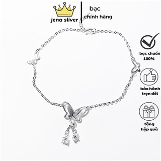lắc chân hồ điệp , bạc 925 cao cấp sáng lấp lánh - jena sliver