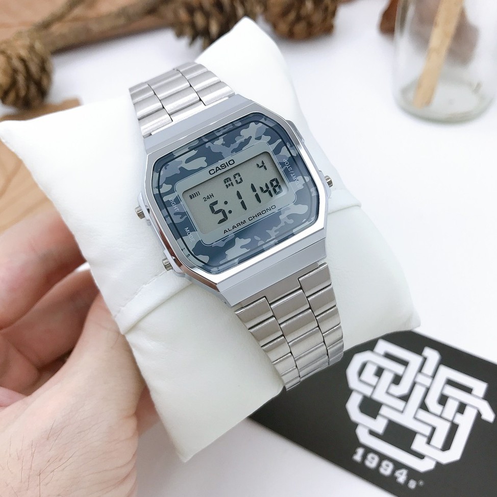 ng h nam Casio A168 Camouflage A168WEC 1EF A168WEGC 3 day thep khong g ch ng n c 50m size 36mm hang chinh hang Shopee Vi t Nam