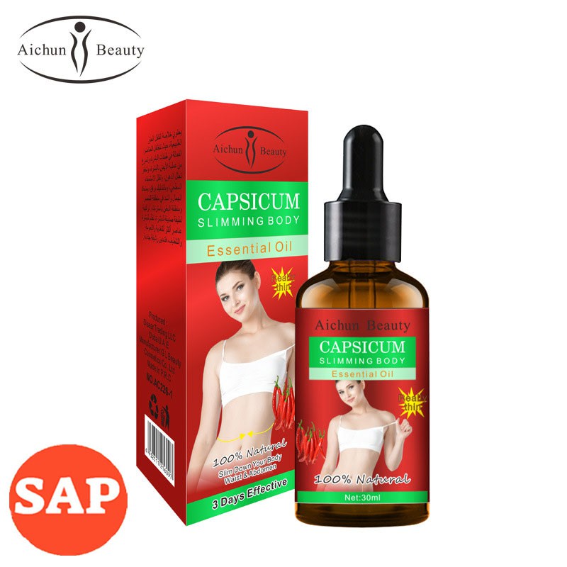 Tinh Dầu ớt tan mỡ bụng Sau 7 Ngày 30ml Aichun Beauty