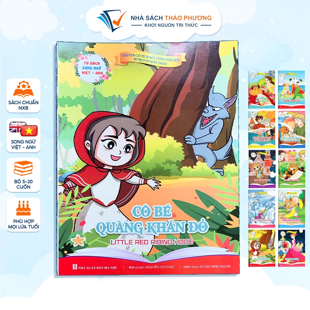 Sách – Truyện cổ tích song ngữ Việt Anh cho bé bộ 20 cuốn - Nuôi dưỡng tâm hồn trẻ thơ