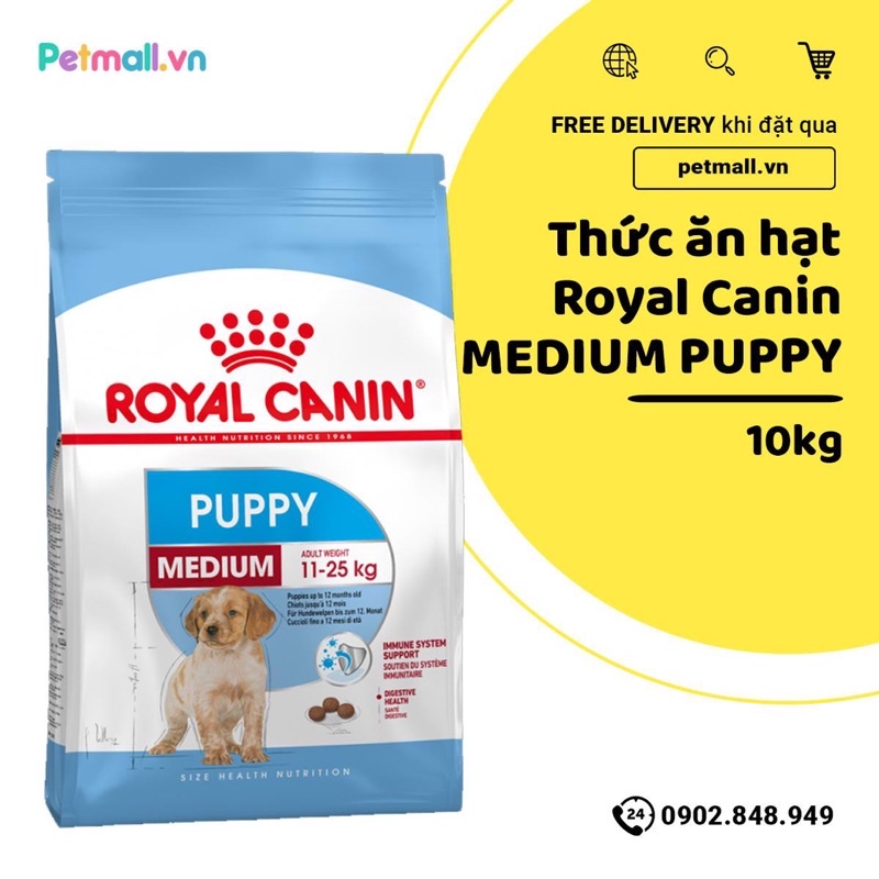 Thức ăn cho Chó con medium pupyl 10kg | Shopee Việt Nam