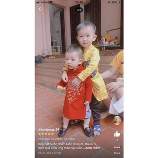 Áo dài nhung đỏ mặc TẾT cho bé trai ( không kèm quần ) Phương Kid