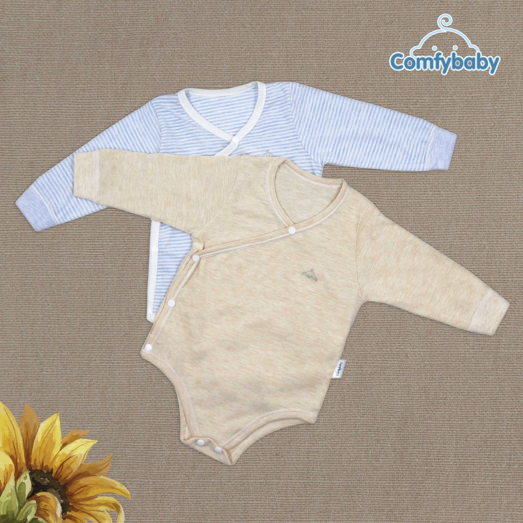 Ảnh Set bodysuit dài tay 2 món 100% Cotton cho bé ComfyBaby size từ 0-12 tháng hàng chính hãng 4