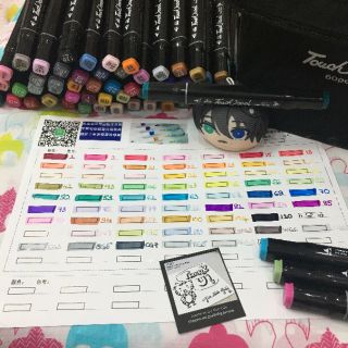 Bộ bút màu vẽ hai đầu marker Bút Touch Cool, 30/40/60/80 màu